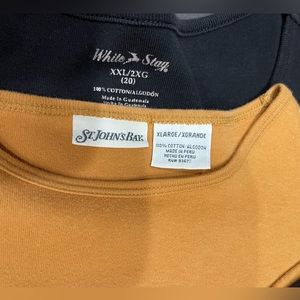 Long Sleeve Scoop Neck T’s. GUC Bundle of 2. White Stag XXL/St John’s Bay XL.